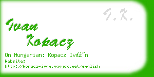 ivan kopacz business card